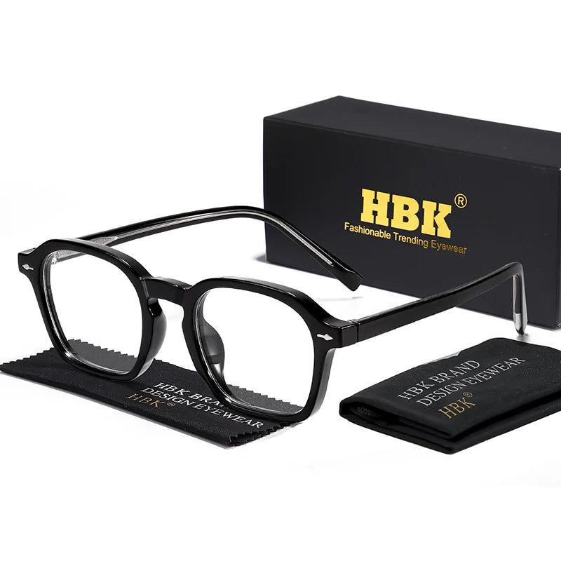 Square Eyeglass Frame - Retro Unisex Optical Glasses With Blue Light Blocking Lenses - ZOOMNSTORE
