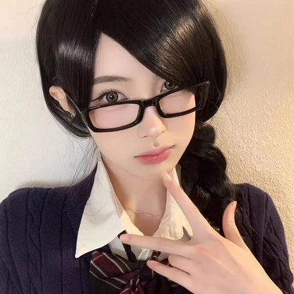 Square Frame Glasses - Retro Harajuku Style Blue Light Reading Eyeglasses - ZOOMNSTORE