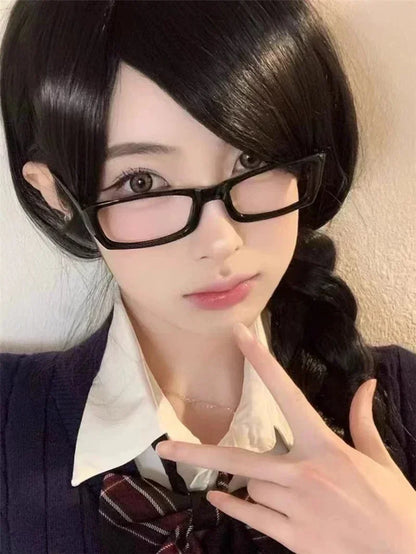 Square Frame Glasses - Retro Harajuku Style Blue Light Reading Eyeglasses - ZOOMNSTORE