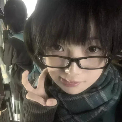 Square Frame Glasses - Retro Harajuku Style Blue Light Reading Eyeglasses - ZOOMNSTORE