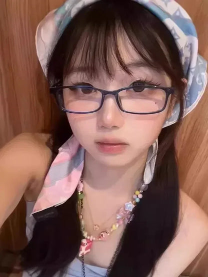 Square Frame Glasses - Retro Harajuku Style Blue Light Reading Eyeglasses - ZOOMNSTORE