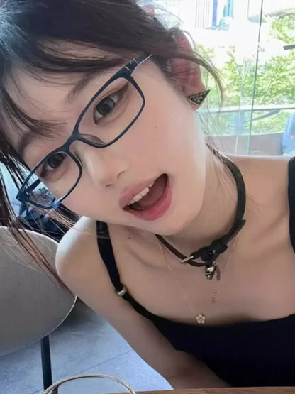 Square Frame Glasses - Retro Harajuku Style Blue Light Reading Eyeglasses - ZOOMNSTORE