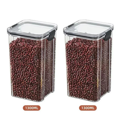 460-1800ml Sets Kitchen Stackable Sealed Jar Plastic Food Storage Box Multigrain Tank Bottle Dried Fruit Tea Storage Containers - ZOOMNSTORE