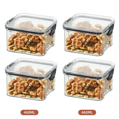 460-1800ml Sets Kitchen Stackable Sealed Jar Plastic Food Storage Box Multigrain Tank Bottle Dried Fruit Tea Storage Containers - ZOOMNSTORE
