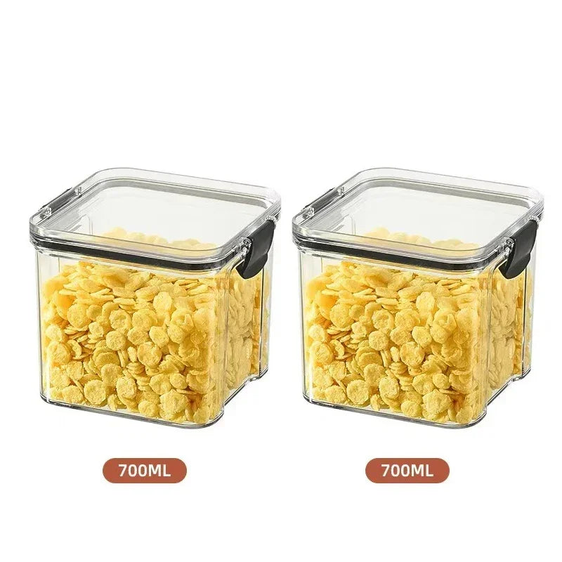 460-1800ml Sets Kitchen Stackable Sealed Jar Plastic Food Storage Box Multigrain Tank Bottle Dried Fruit Tea Storage Containers - ZOOMNSTORE