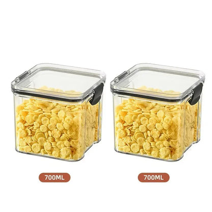 460-1800ml Sets Kitchen Stackable Sealed Jar Plastic Food Storage Box Multigrain Tank Bottle Dried Fruit Tea Storage Containers - ZOOMNSTORE
