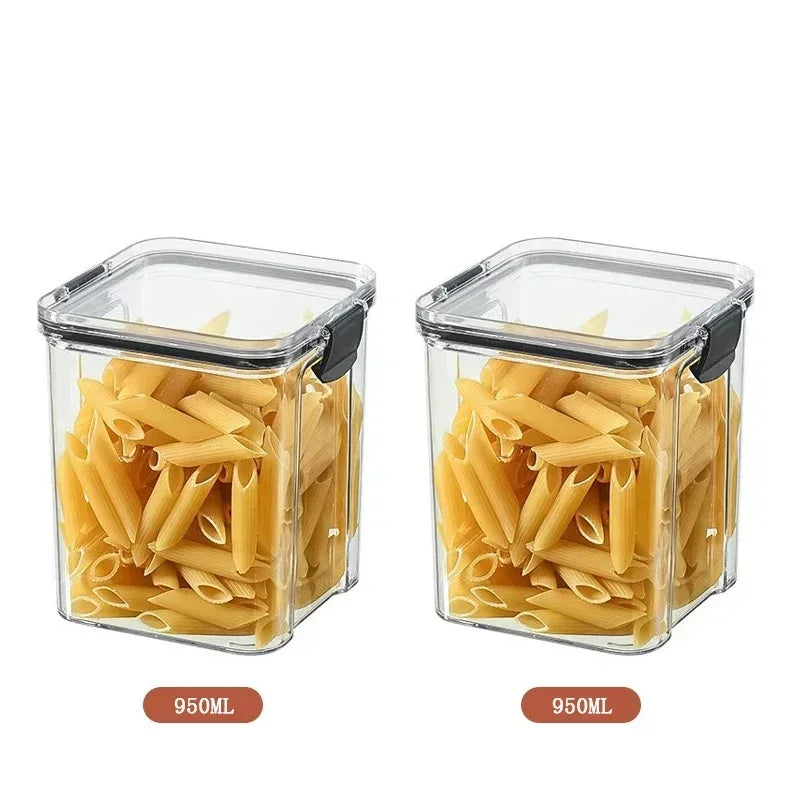 460-1800ml Sets Kitchen Stackable Sealed Jar Plastic Food Storage Box Multigrain Tank Bottle Dried Fruit Tea Storage Containers - ZOOMNSTORE
