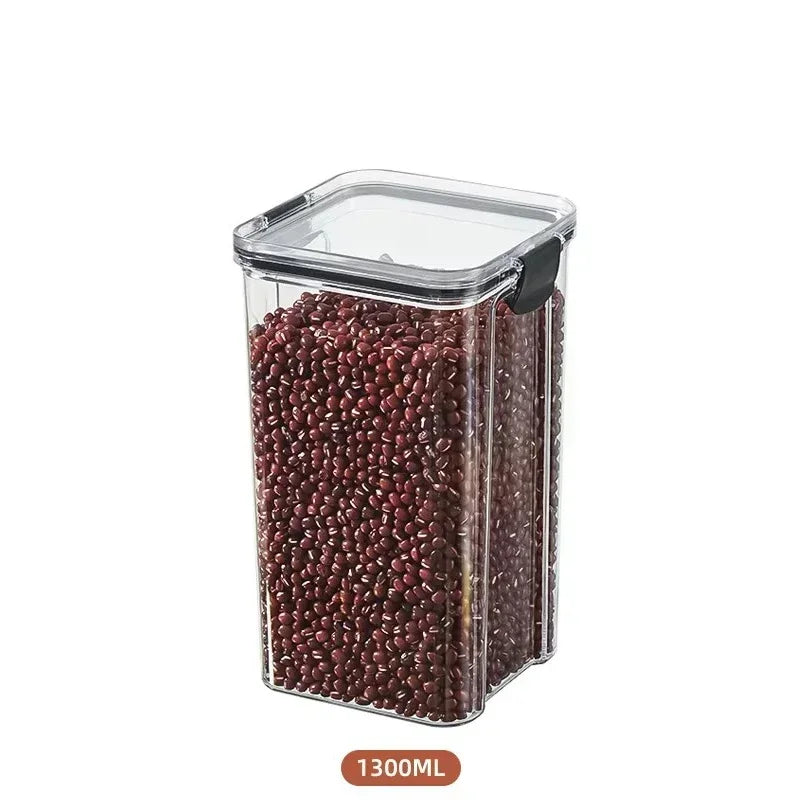 460-1800ml Sets Kitchen Stackable Sealed Jar Plastic Food Storage Box Multigrain Tank Bottle Dried Fruit Tea Storage Containers - ZOOMNSTORE
