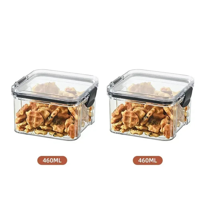 460-1800ml Sets Kitchen Stackable Sealed Jar Plastic Food Storage Box Multigrain Tank Bottle Dried Fruit Tea Storage Containers - ZOOMNSTORE