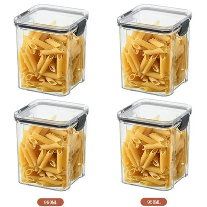 460-1800ml Sets Kitchen Stackable Sealed Jar Plastic Food Storage Box Multigrain Tank Bottle Dried Fruit Tea Storage Containers - ZOOMNSTORE
