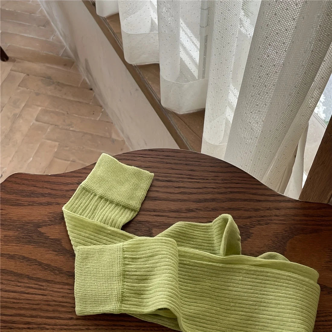 Korean Vertical Striped Long Tube Socks - Versatile SpringSummer Stacked Socks - ZOOMNSTORE