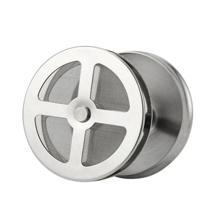 Stainless Milk Frother - 400ML Double Mesh Creamer With Heat Resistant Handle - ZOOMNSTORE