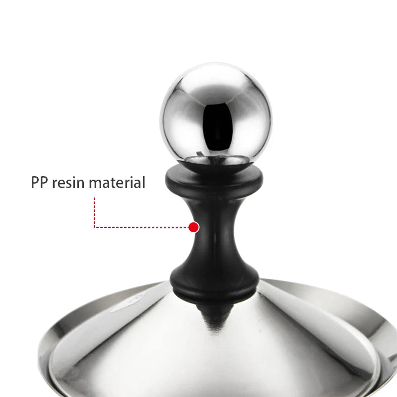 Stainless Milk Frother - 400ML Double Mesh Creamer With Heat Resistant Handle - ZOOMNSTORE