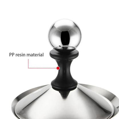 Stainless Milk Frother - 400ML Double Mesh Creamer With Heat Resistant Handle - ZOOMNSTORE