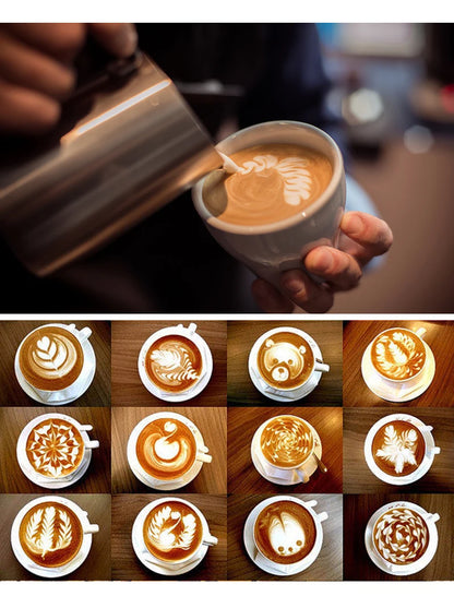 Stainless Milk Frother - 400ML Double Mesh Creamer With Heat Resistant Handle - ZOOMNSTORE