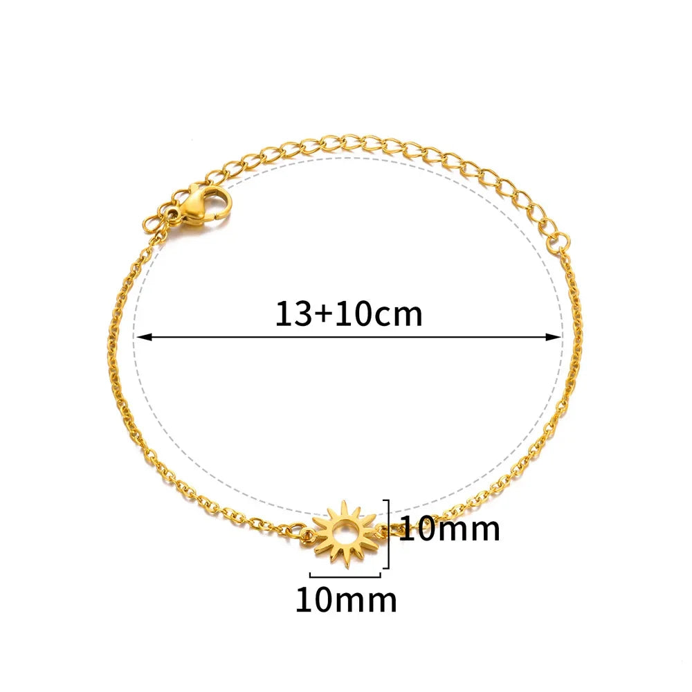 Stainless Steel Imitation Pearl Anklet - Gold Color Beach Accessories for Women - ZOOMNSTORE