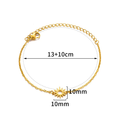 Stainless Steel Imitation Pearl Anklet - Gold Color Beach Accessories for Women - ZOOMNSTORE