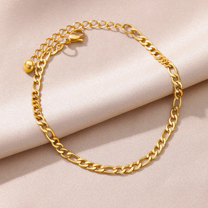 Stainless Steel Imitation Pearl Anklet - Gold Color Beach Accessories for Women - ZOOMNSTORE