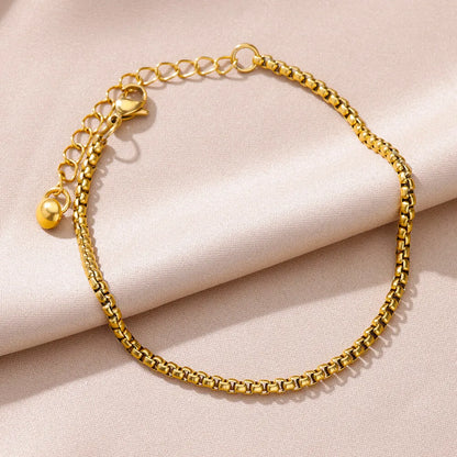Stainless Steel Imitation Pearl Anklet - Gold Color Beach Accessories for Women - ZOOMNSTORE