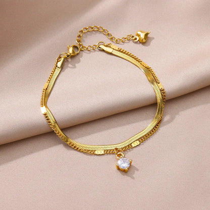 Stainless Steel Imitation Pearl Anklet - Gold Color Beach Accessories for Women - ZOOMNSTORE