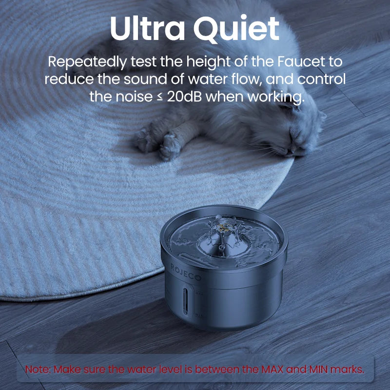 Stainless Steel Automatic Pet Water Fountain - Smart Dog  Cat Dispenser - ZOOMNSTORE