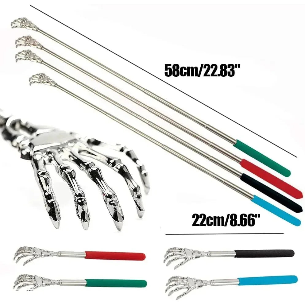 Stainless Steel Back Scratcher | Portable Telescoping Scratch Tool For Itch Relief & Back Care - ZOOMNSTORE