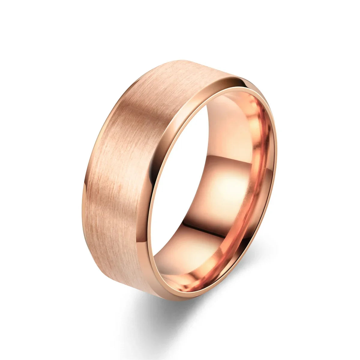 Charm Jewelry Ring for Men Women Stainless Steel Black Rings Wedding Engagement Band Quality Matte Male Jewelry - ZOOMNSTORE