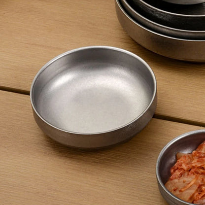 304 Stainless Steel Salad  Seasoning Bowl Set - Retro Tableware 2025 - ZOOMNSTORE