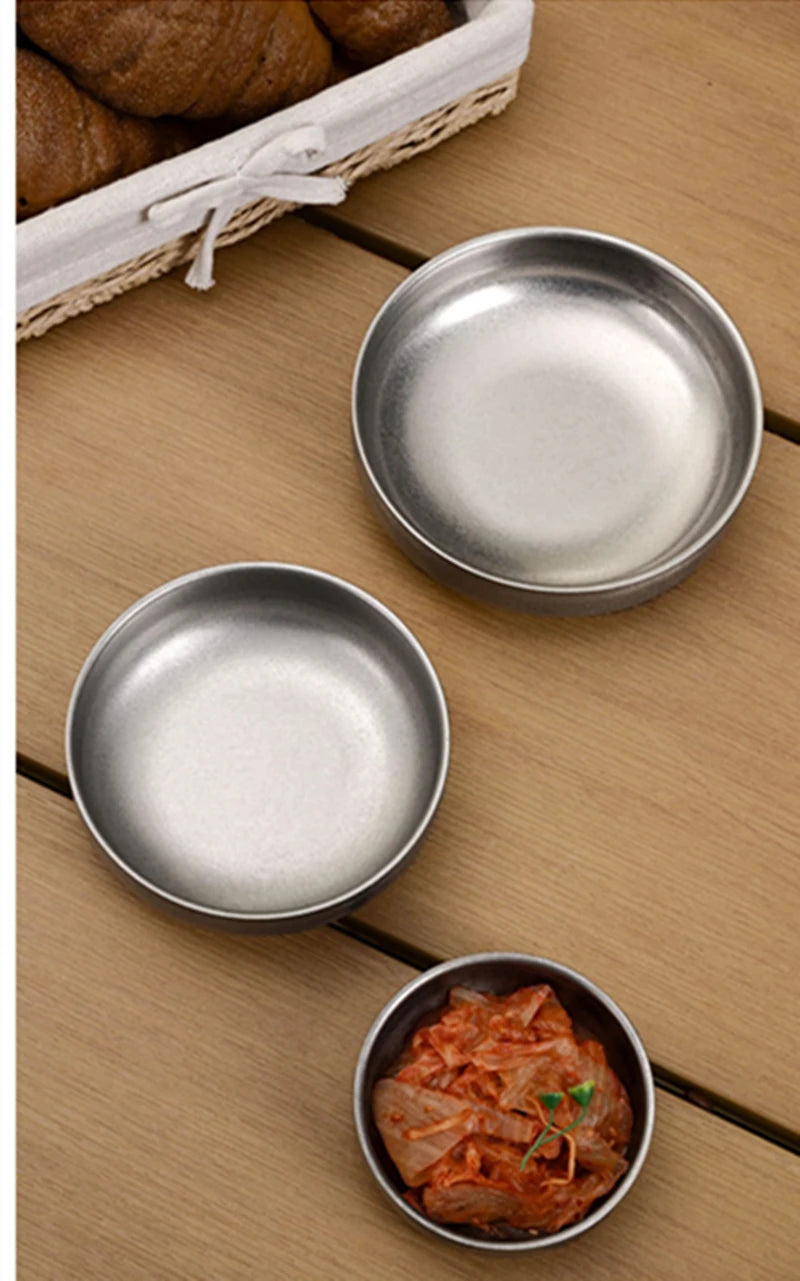 304 Stainless Steel Salad  Seasoning Bowl Set - Retro Tableware 2025 - ZOOMNSTORE