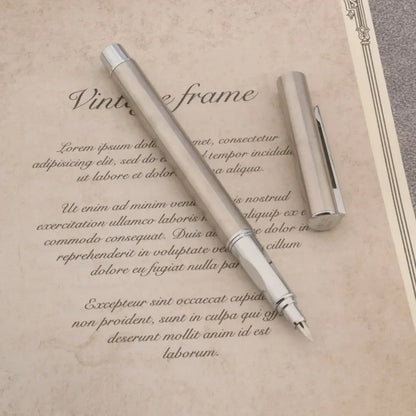 Stainless Steel Calligraphy Fountain Pen - Darleston Flourish Ink Pen for Office and School Supplies - ZOOMNSTORE
