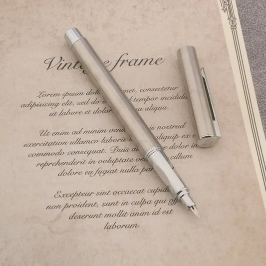 Stainless Steel Calligraphy Fountain Pen - Darleston Flourish Ink Pen for Office and School Supplies - ZOOMNSTORE