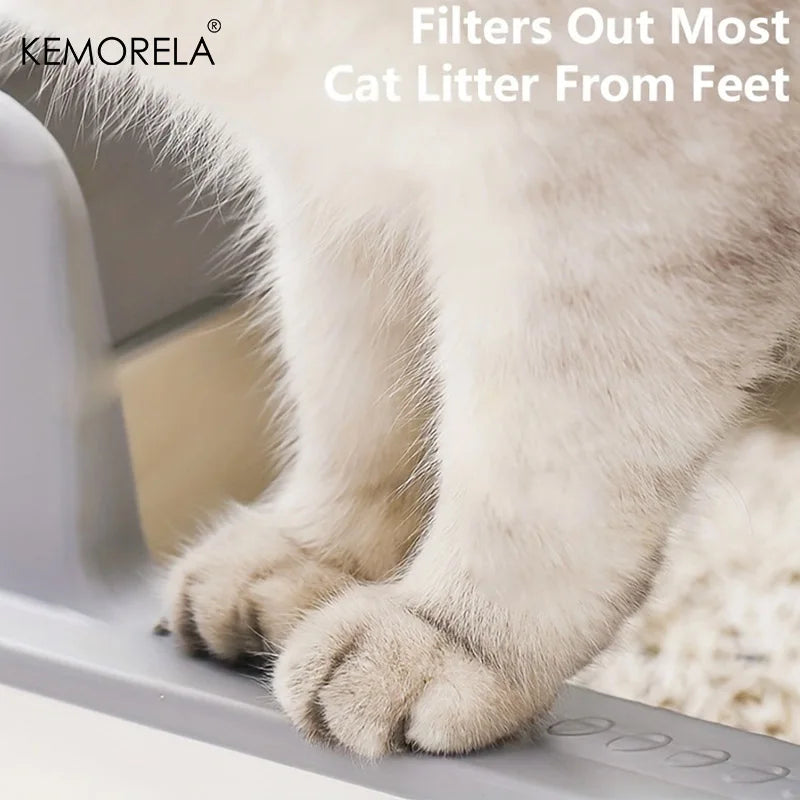 Extra Large Stainless Steel Cat Litter Box - High Wall Non-Stick Leak Proof Easy to Clean with Lid - ZOOMNSTORE