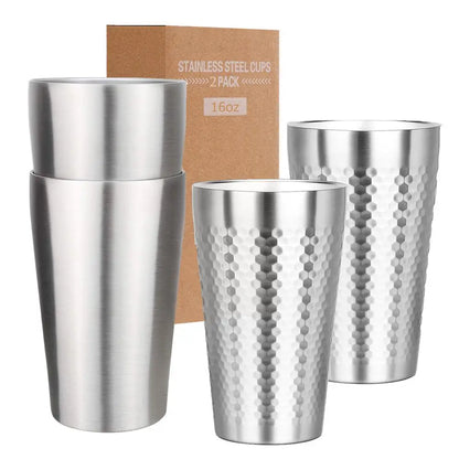 Stainless Steel Coffee Mugs – Double Wall Insulated 16oz Travel Cups | Dishwasher Safe - ZOOMNSTORE