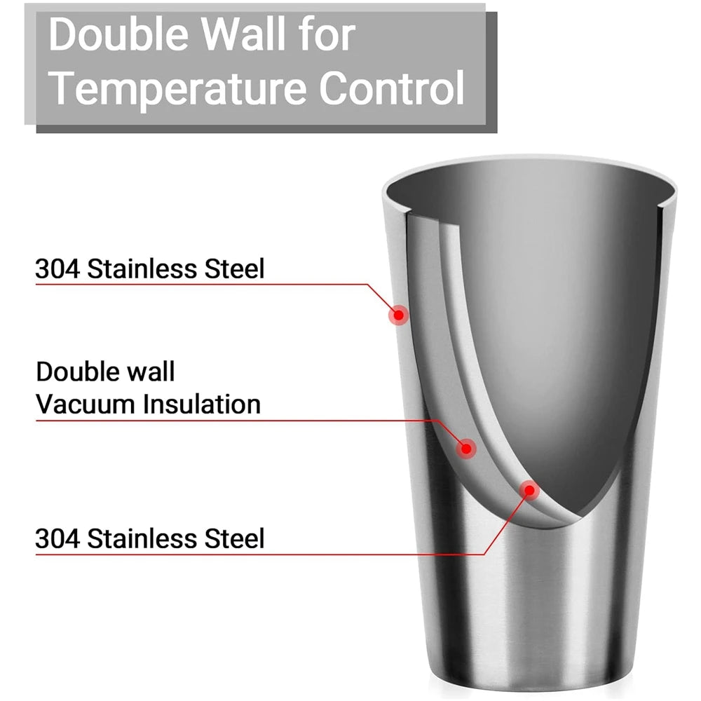 Stainless Steel Coffee Mugs – Double Wall Insulated 16oz Travel Cups | Dishwasher Safe - ZOOMNSTORE