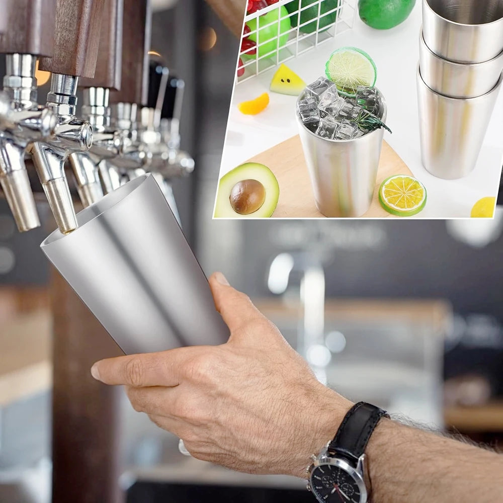 Stainless Steel Coffee Mugs – Double Wall Insulated 16oz Travel Cups | Dishwasher Safe - ZOOMNSTORE