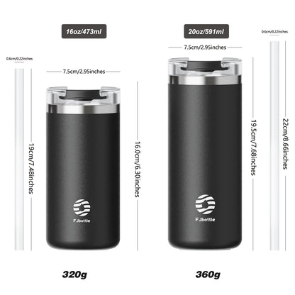 Stainless Steel Coffee Tumbler with Straw - Portable Travel Mug 1620oz - ZOOMNSTORE