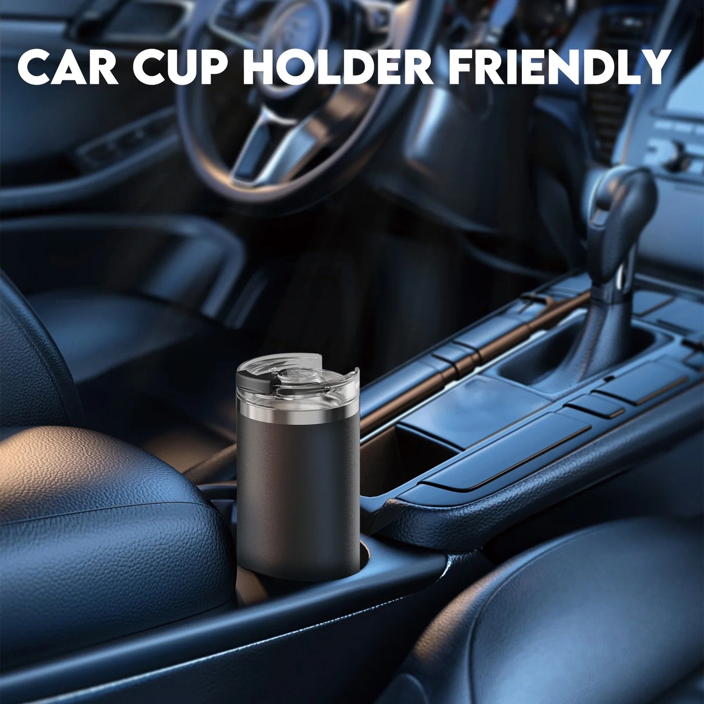 Stainless Steel Coffee Tumbler with Straw - Portable Travel Mug 1620oz - ZOOMNSTORE