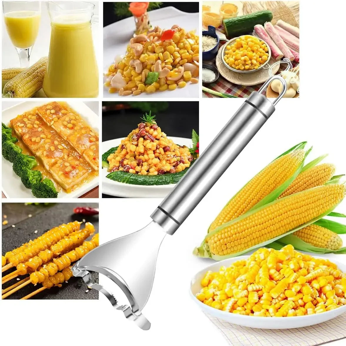 Stainless Steel Corn Peeler - Corn Stripper Cutter & Cob Shaver Tool - ZOOMNSTORE