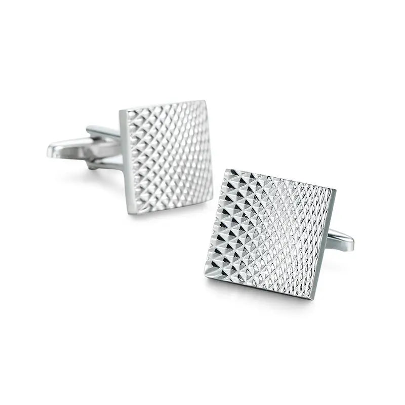High-Quality Stainless Steel Cufflinks - Laser Engraved Design for Weddings and Business - ZOOMNSTORE