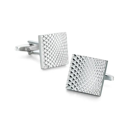 High-Quality Stainless Steel Cufflinks - Laser Engraved Design for Weddings and Business - ZOOMNSTORE