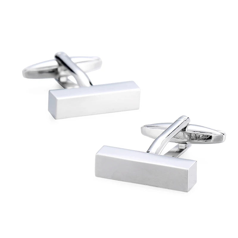High-Quality Stainless Steel Cufflinks - Laser Engraved Design for Weddings and Business - ZOOMNSTORE