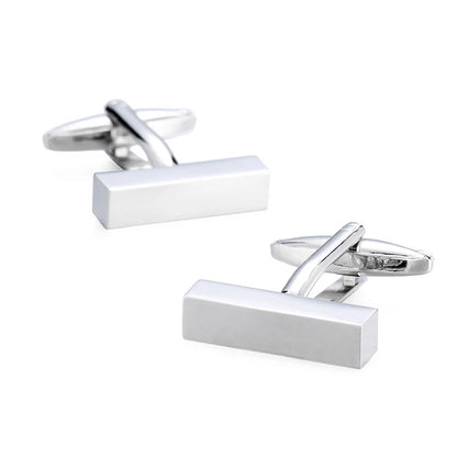 High-Quality Stainless Steel Cufflinks - Laser Engraved Design for Weddings and Business - ZOOMNSTORE