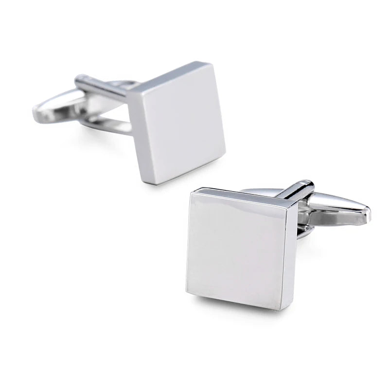 High-Quality Stainless Steel Cufflinks - Laser Engraved Design for Weddings and Business - ZOOMNSTORE