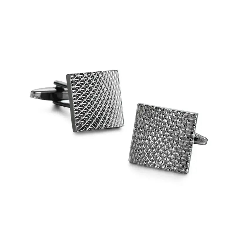 High-Quality Stainless Steel Cufflinks - Laser Engraved Design for Weddings and Business - ZOOMNSTORE