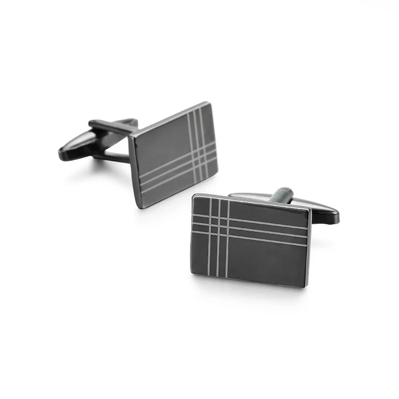 High-Quality Stainless Steel Cufflinks - Laser Engraved Design for Weddings and Business - ZOOMNSTORE