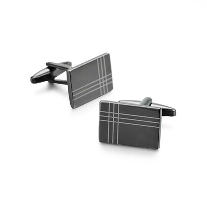 High-Quality Stainless Steel Cufflinks - Laser Engraved Design for Weddings and Business - ZOOMNSTORE