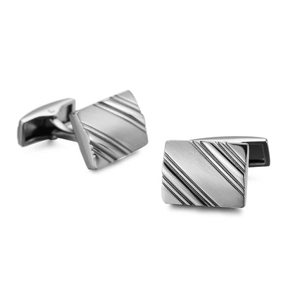 High-Quality Stainless Steel Cufflinks - Laser Engraved Design for Weddings and Business - ZOOMNSTORE