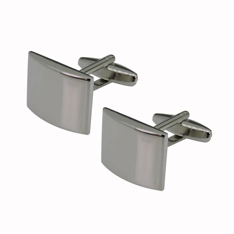 High-Quality Stainless Steel Cufflinks - Laser Engraved Design for Weddings and Business - ZOOMNSTORE