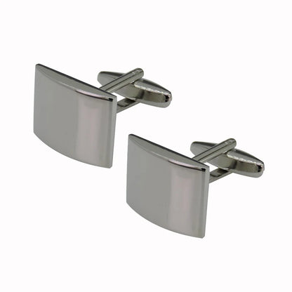 High-Quality Stainless Steel Cufflinks - Laser Engraved Design for Weddings and Business - ZOOMNSTORE