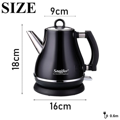 Stainless Steel Electric Kettle 1.2L - 1500W Quick Heating Cordless Tea Pot - ZOOMNSTORE